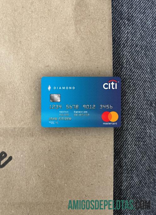 Frente Photolook do Citibank MasterCard dos EUA exemplo